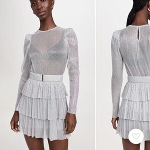 Sabina musayev silver dress size Medium